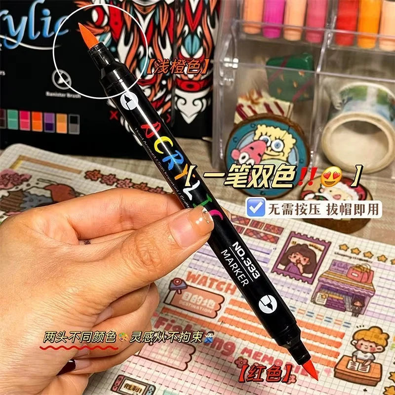 Dual Tip Acrylic Paint Marker Set
