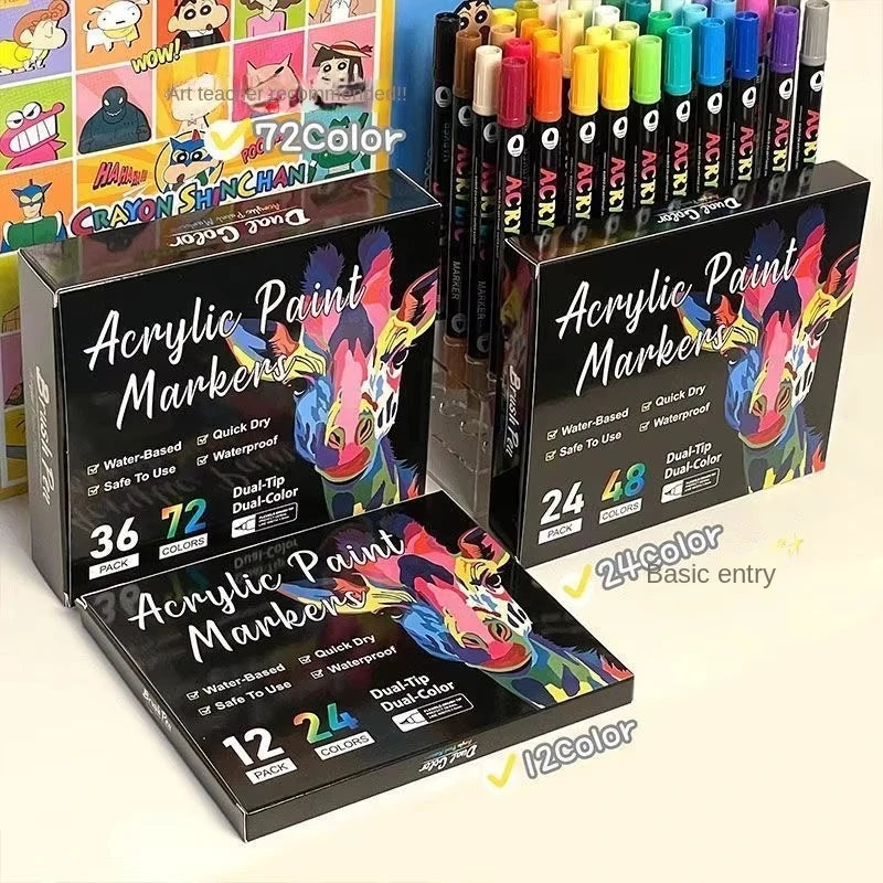 Dual Tip Acrylic Paint Marker Set